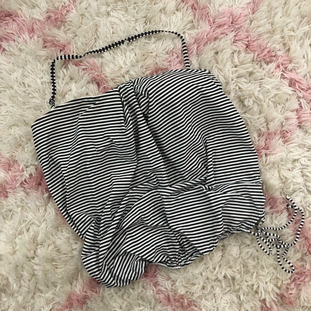 GAP Maternity swim top. Black and white stripe